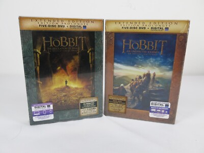 The Hobbit An Unexpected Journey, Desolation of Smaug  Extended 5 Disc DVD Lot 2