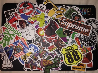 Stickers Decals Adidas Sticker 2 Trainers4me - 10 random skateboard laptop sticker supreme street wear adidas cool stickers