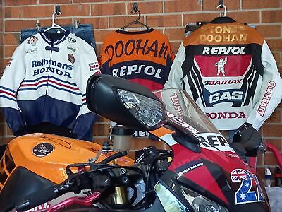 HONDA REPSOL JACKET MOTORBIKE MOTORCYCLE COWHIDE LEATHER
