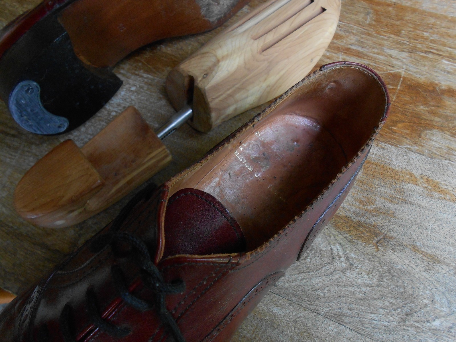 Vintage Mens GORGEOUS  Leather Dress Oxford SHOES sz 10 D 1930's 1940's style