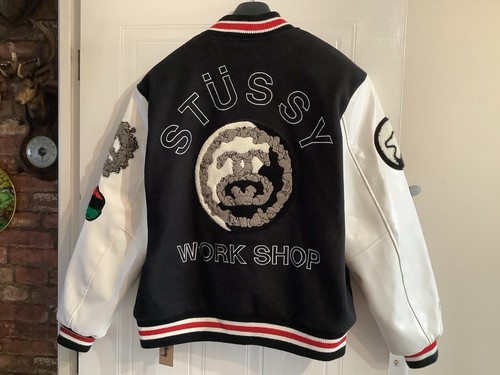 ジャケット・アウター STUSSY Fragment Varsity Jacket Navy Stussy Varsity Jacket Excellent condition Size | Depop