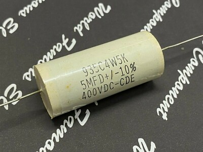 1pcs - CDE 935C 5uF 400V 10% 935C4W5K Axial Film Capacitor