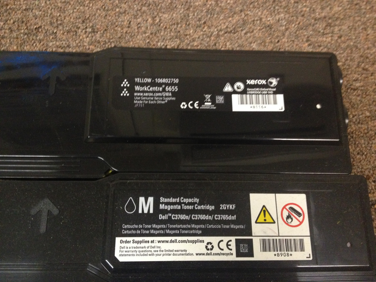 Lot 14 Empty Toner Cartridges Xerox WorkCentre 6655 Dell C3760 Black Color 10+