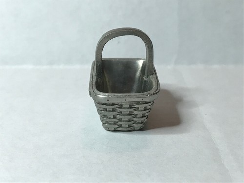Longaberger Miniature Pewter Small Comforts Basket - Charm