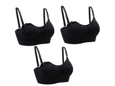 5 Pack Nursing Maternity Bra Breastfeeding Wire Free Push Up Women Tank Top US