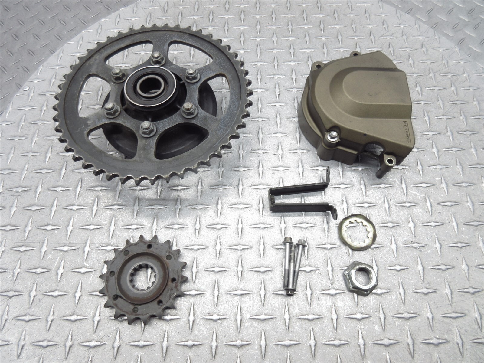 かにページ 2000 00 01 Kawasaki ZX12R ZX1200 OEM Rear Front Sprocket