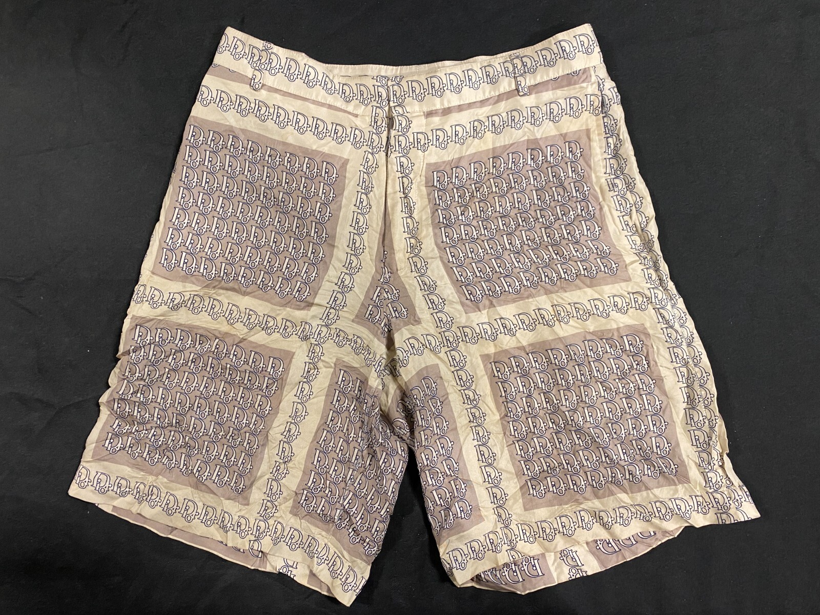 Vintage Dior Official Light Grey Tan Size 46 Shorts Made