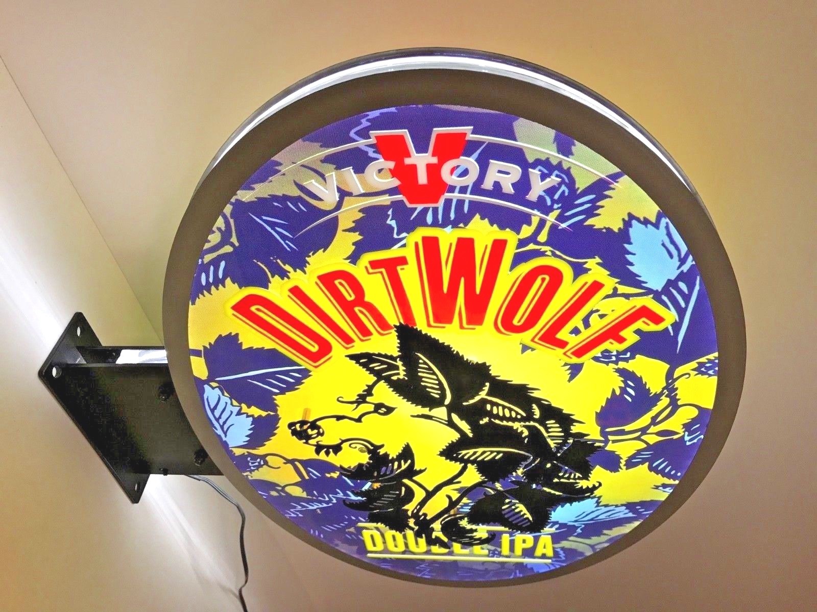Victory Brewing DirtWolf Double IPA LED Pub Sign 2 Sided New in Box ~ 20