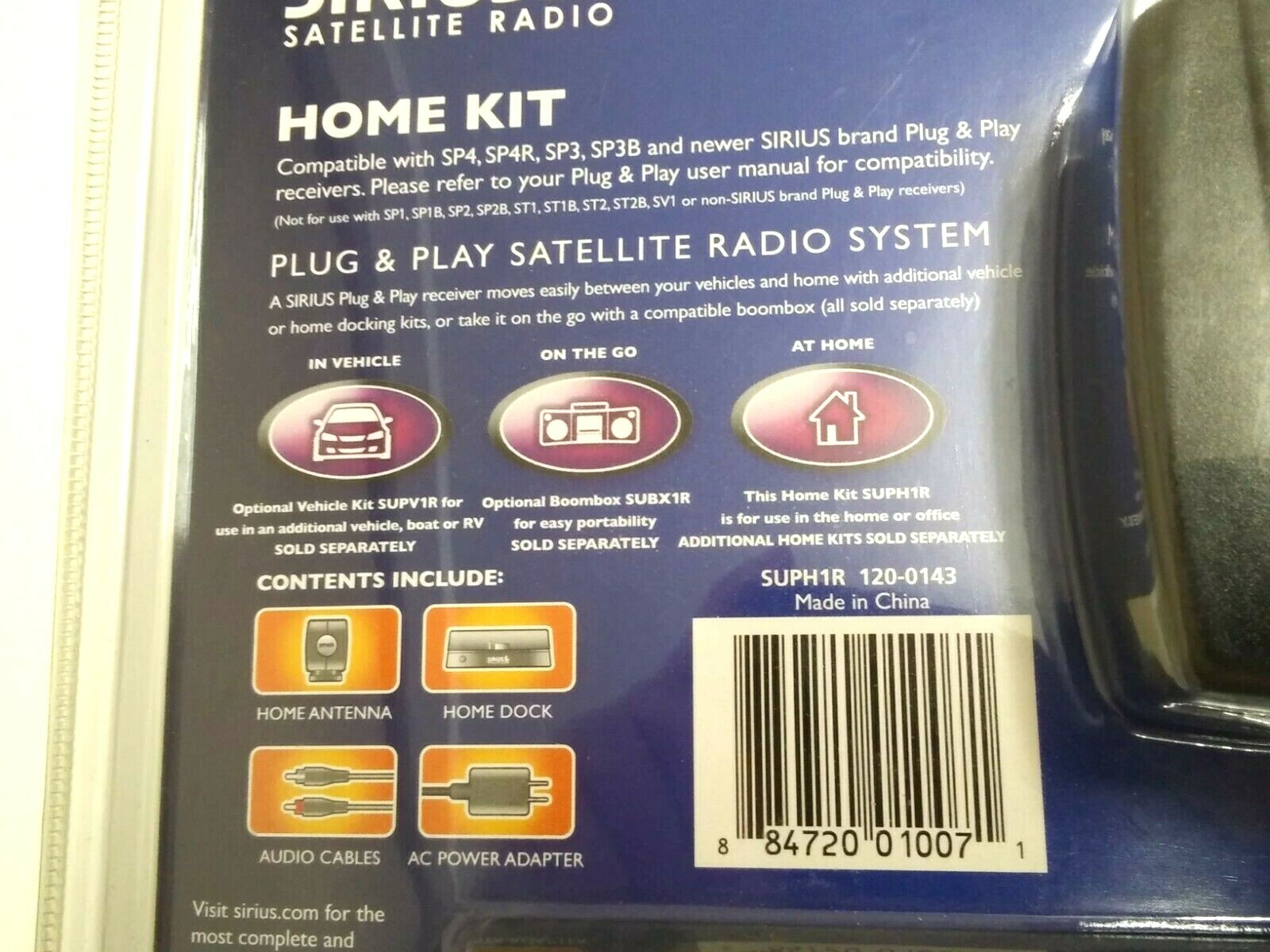 SUPH1 – Plug & Play Satellite Radio Home Kit NEW SEALED PACKAGE SIRIUS XM