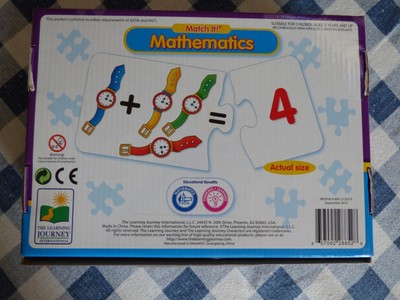 Match It! MATHEMATICS Puzzle Game for ages 3 and up  Offers OK