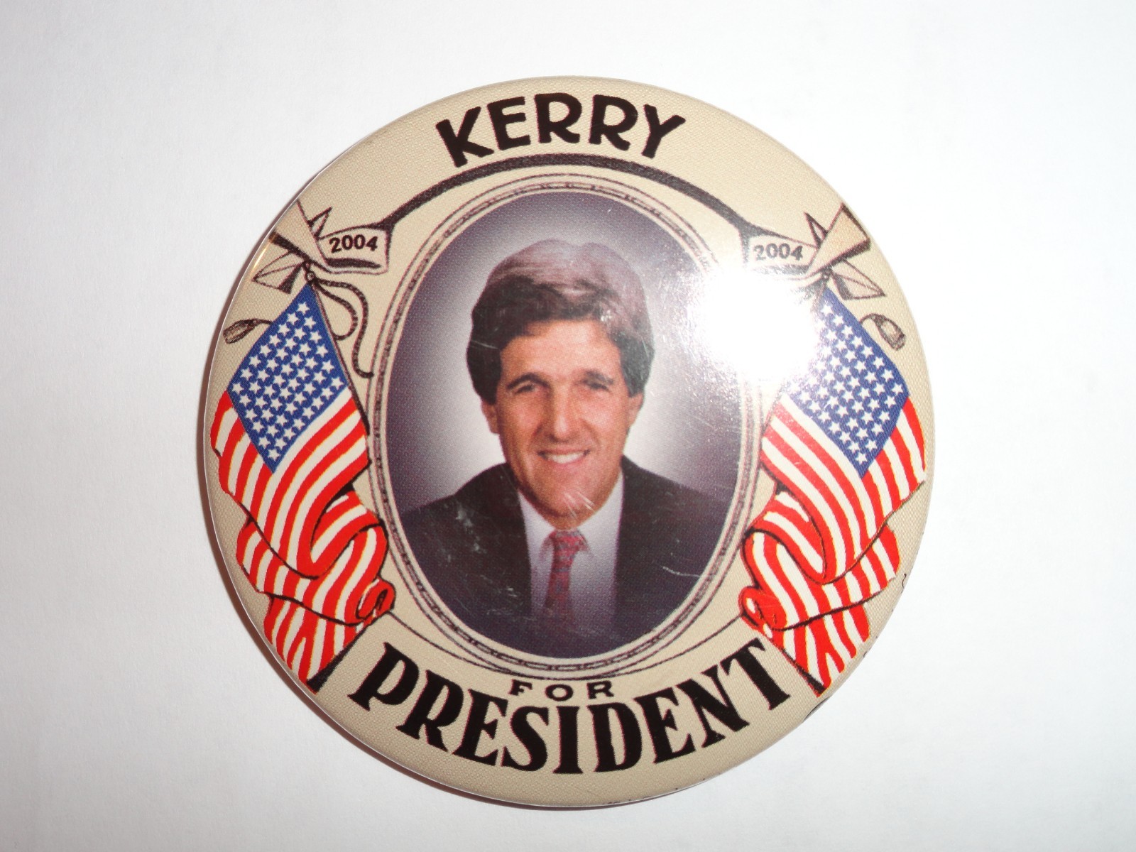 Political Button Kerry for President 2004 Election