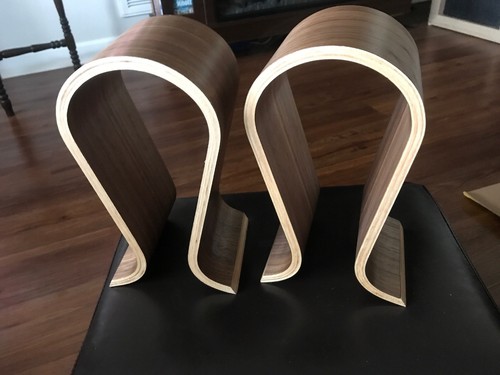 2Walnut Wooden Gaming Headphone Stand Holder Earphone Hanger Headset DisplayRack