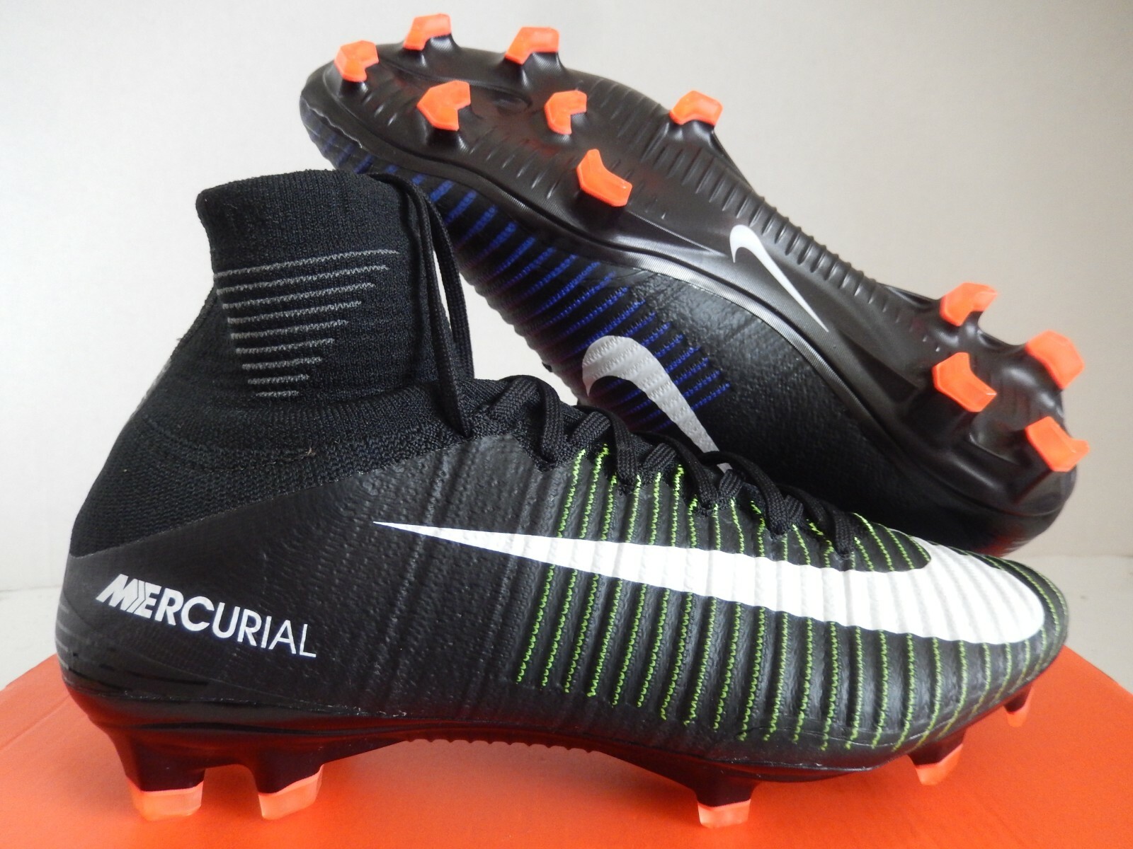 MENS NIKE MERCURIAL SUPERFLY V 5 FG BLACK-WHITE-ELECTRIC MENS NIKE MERCURIAL SUPERFLY V 5 FG BLACK-WHITE-ELECTRIC