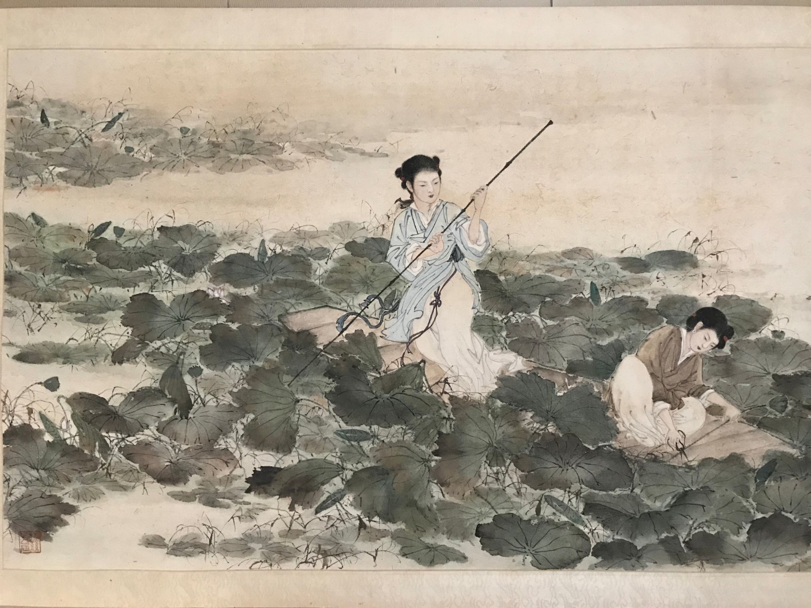 Magnificent Museum Quality Framed Chinese Watercolor Painting Scroll by ??«???»