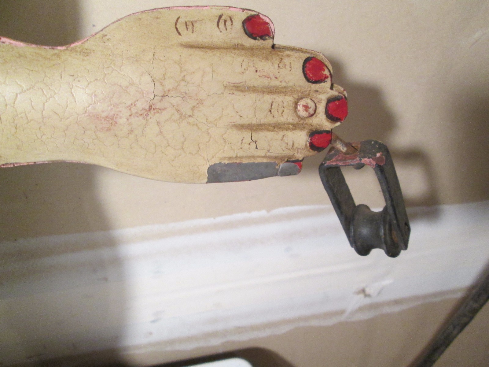 Metal Folk Art Mermaid Wall Bracket Pulley 28 X 28 Reproduction