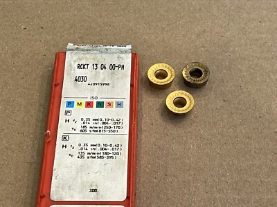 SANDVIK Carbide Inserts - RCKT 13 04 00-PH 4030 - Qty. 3 - NEW!!!