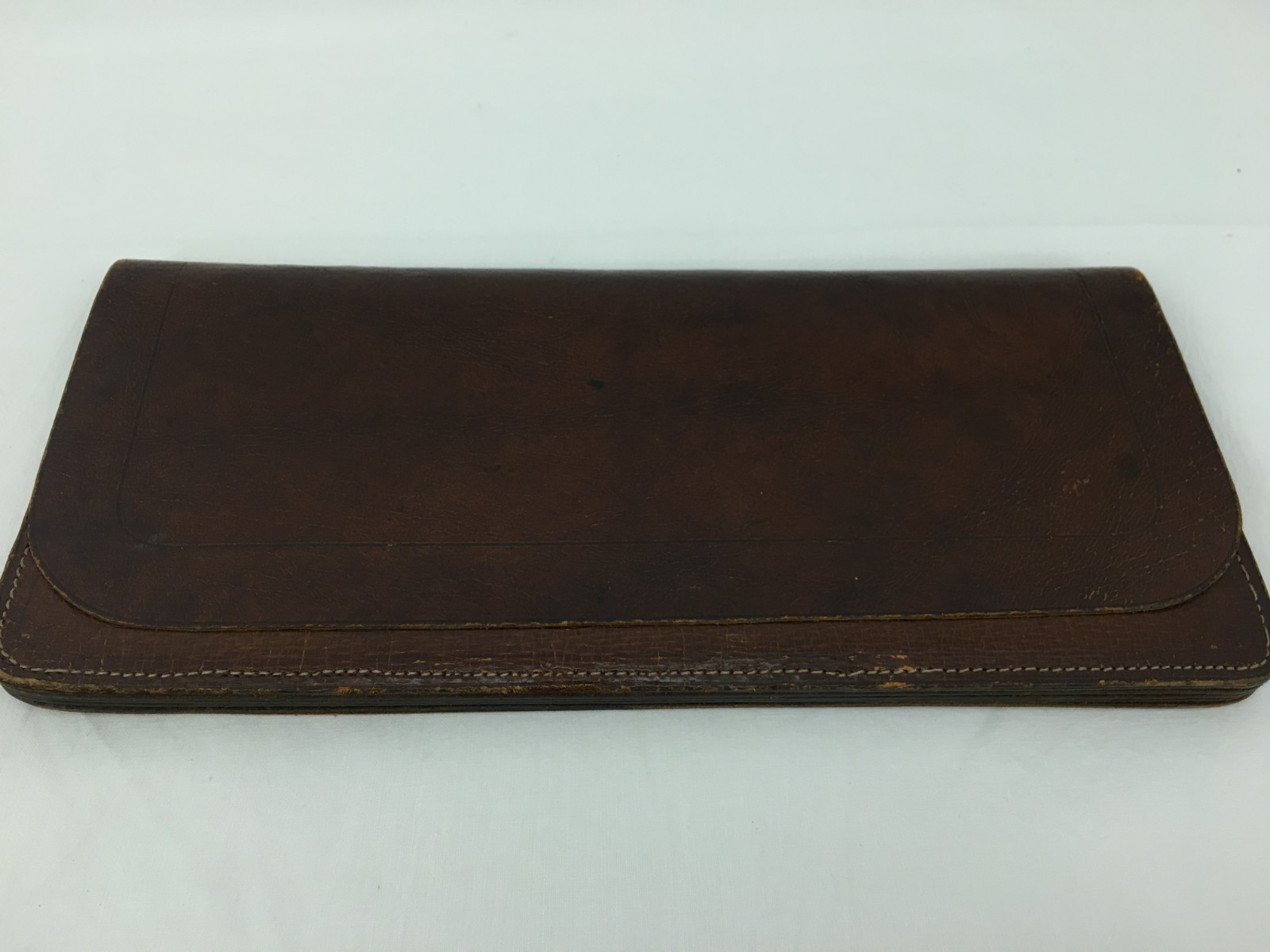 Vintage Amity Natural Pigskin Leather Accordion File Wallet