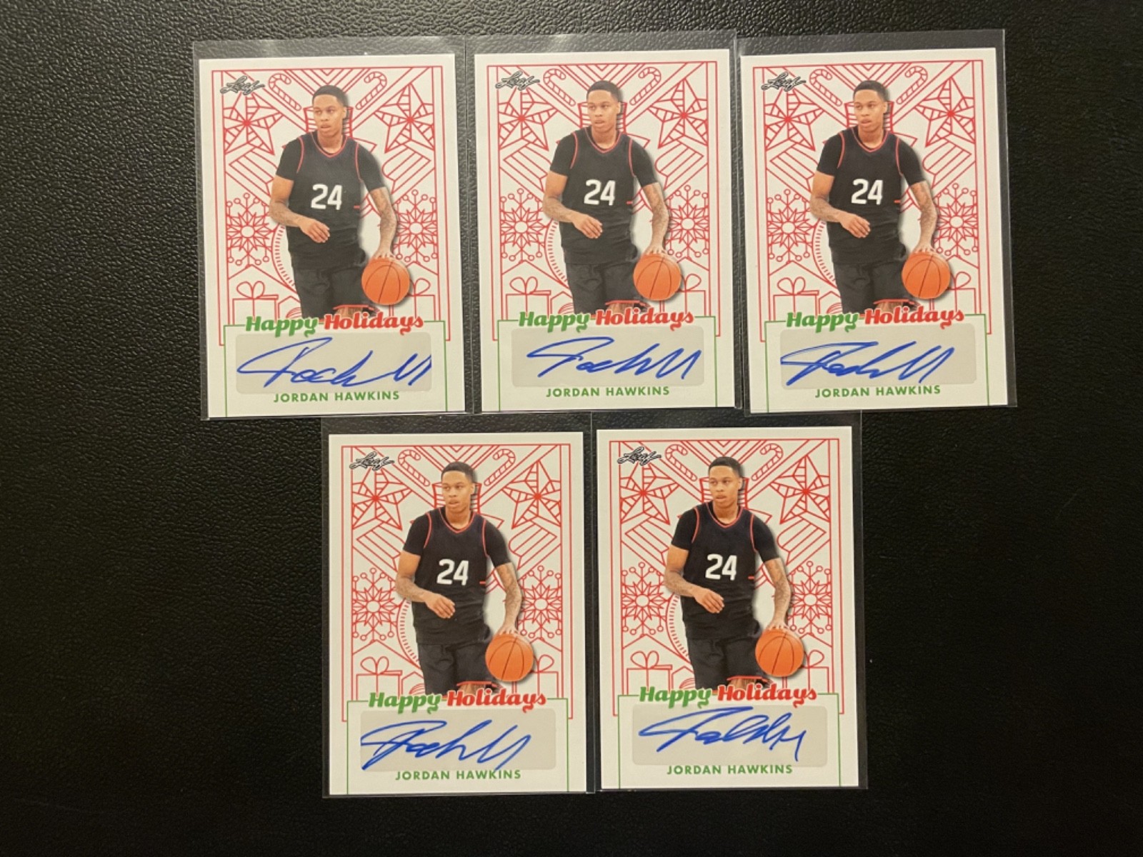 2023 Leaf Happy Holidays Jordan Hawkins Auto Autograph RC Rookie Lot Of 5 #24