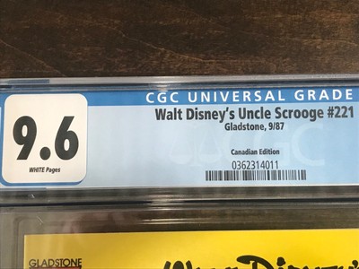 Canadian Newsstand Price Variant $1.25 Walt Disney's Uncle Scrooge #221 CGC 9.6