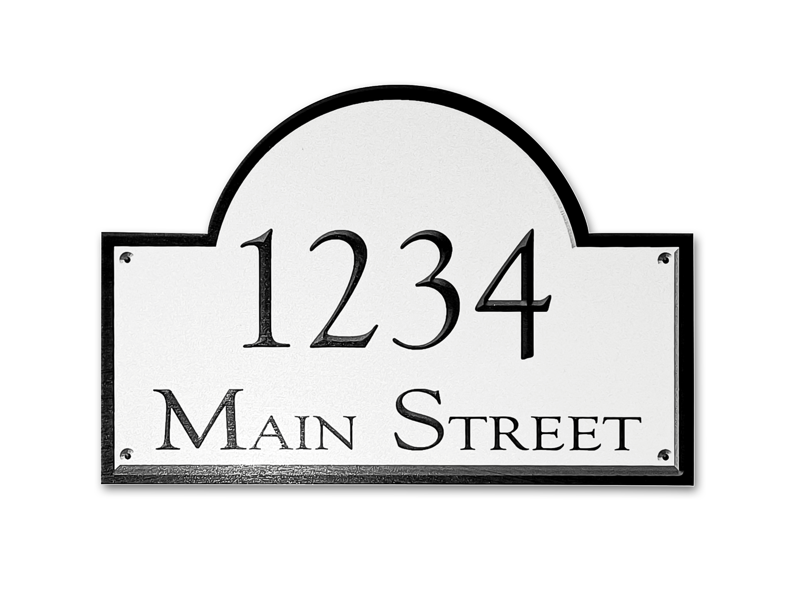 Curb-N-Sign Arch Address Sign Plaque Super Reflective customized