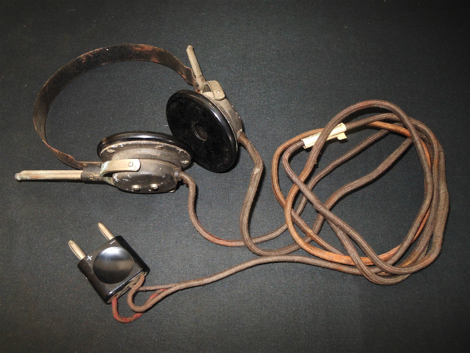 【ジャンク】Vintage WWII U.S. Military ANB-H-1 Radio receiver headset--ANB-H-1 - RADIO & COMMUNICATIONS