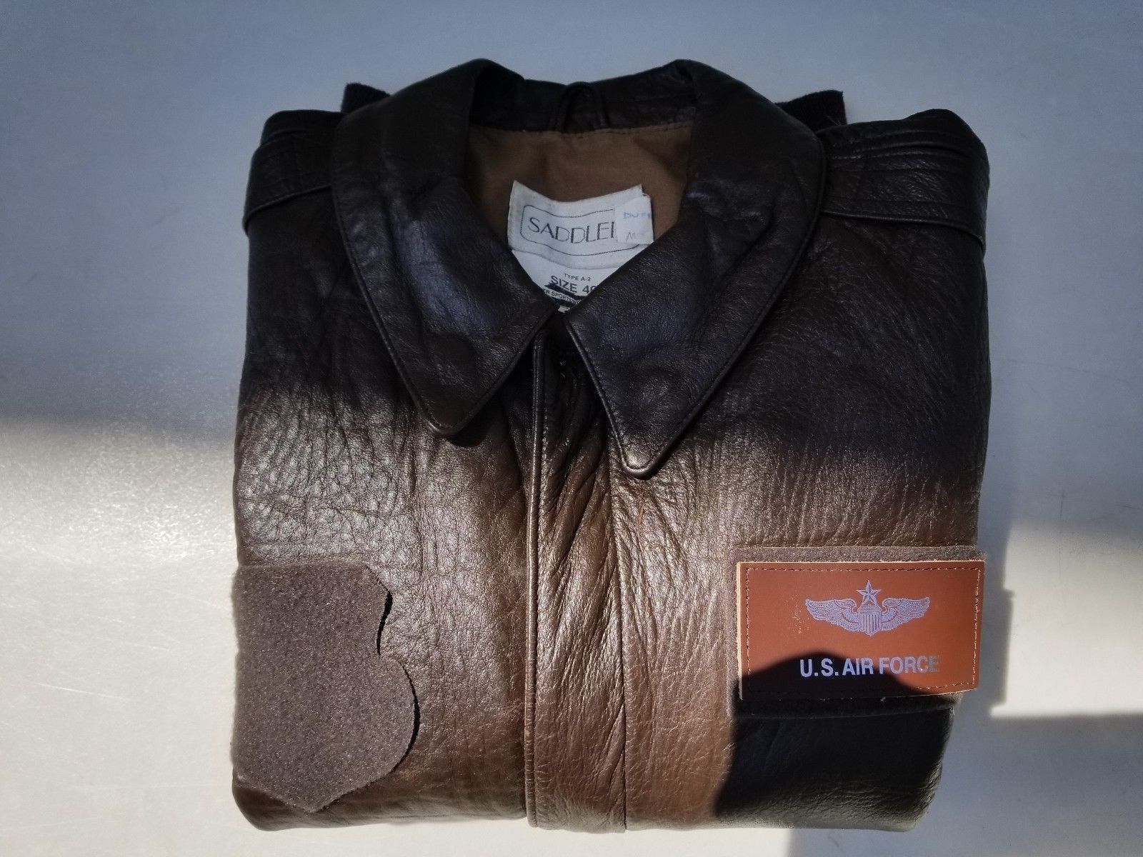 USAF A-2 Leather Flight Jacket Size 40 Long - MFG Saddlery USAF A-2 Leather Flight Jacket Size 40 Long - MFG Saddlery