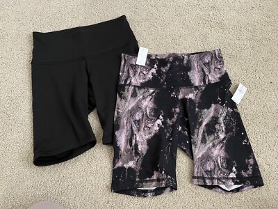 NWT lot of 2 old navy womens SMALL high waist powerpress high rise bike shorts