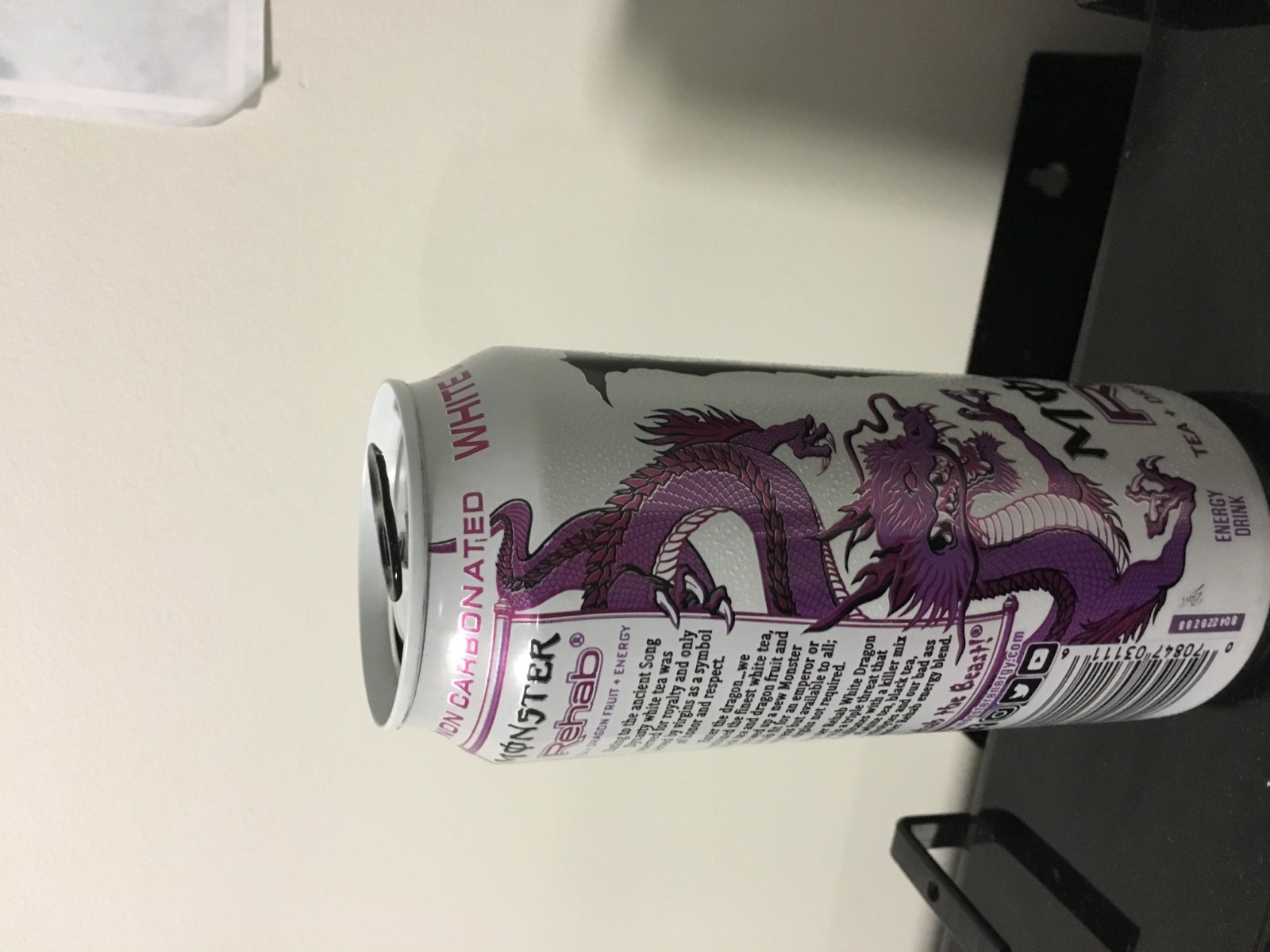 EMPTY MONSTER REHAB WHITE DRAGON FRUIT TEA + ENERGY DRINK 15.5 OZ 1 CAN USELESS!