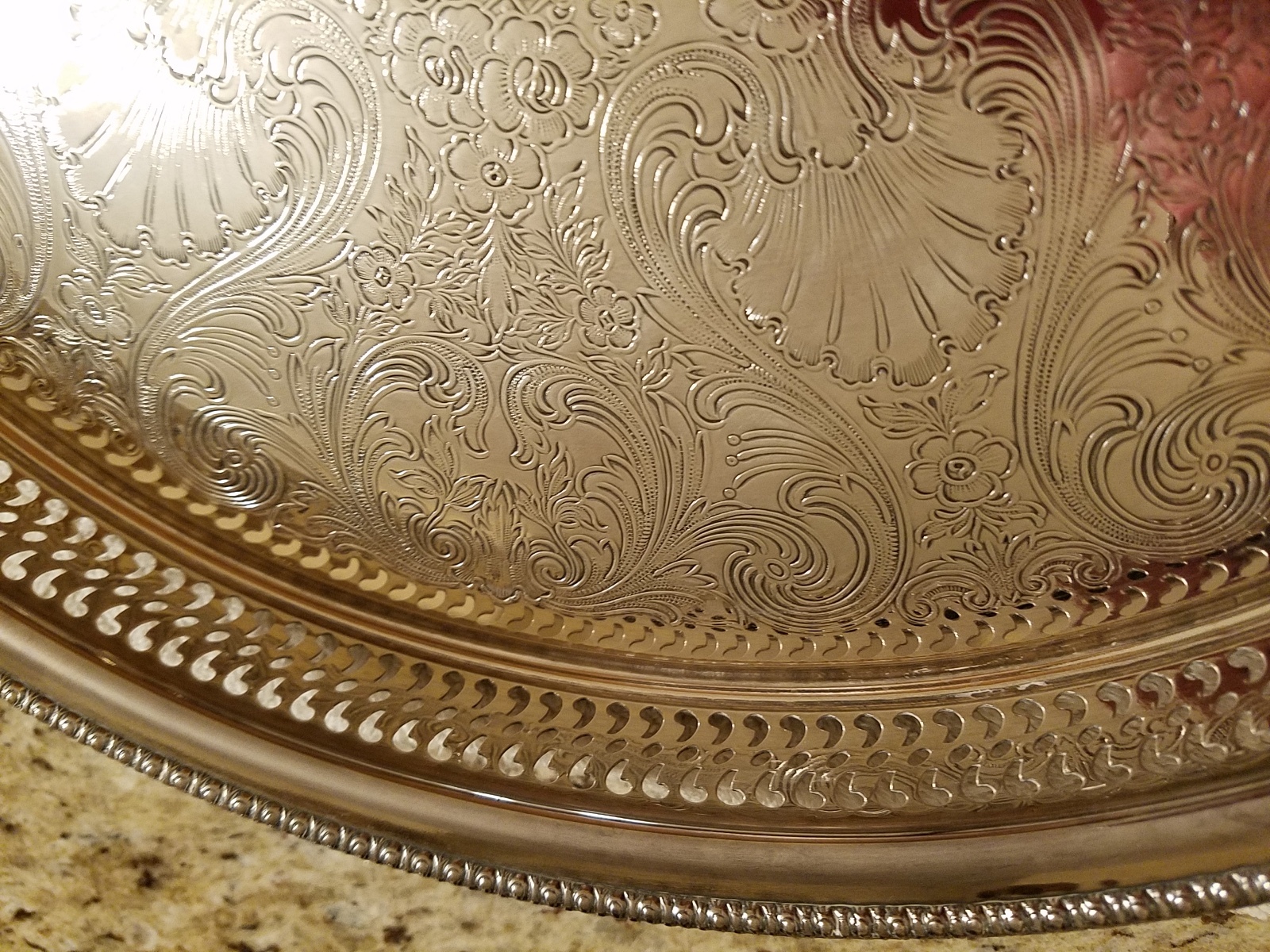 ROGERS SILVER PLATE PLATED SERVING TRAY 15