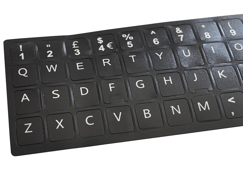 Uk - Tastaturaufkleber Black Matt 48 Tasten Komp. FÃ¼R Asus X72d, X72vn Serie