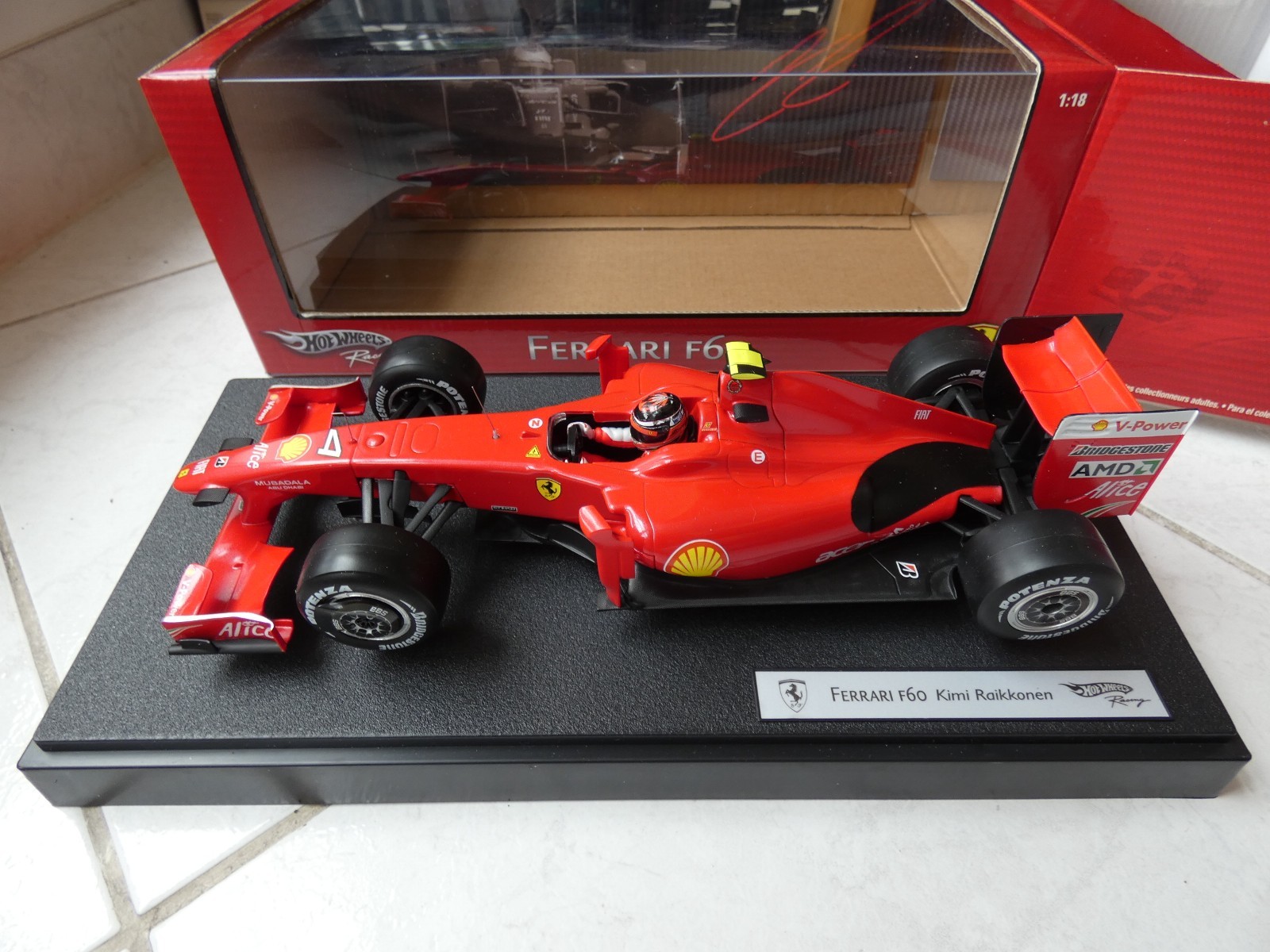 Ferrari F60 Kimi Räikkönen 1:43 F1 FERRARI F60 #4 K.Raikkonen 2009 1/43 Hotwheels P9963 | eBay