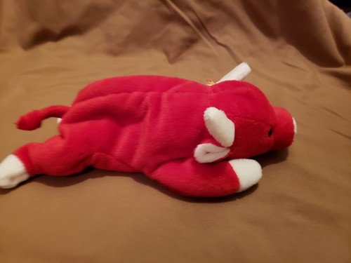 Ty Inc Beanie Baby Snort the Red Bull RARE ERRORS PVC MWMT 1995