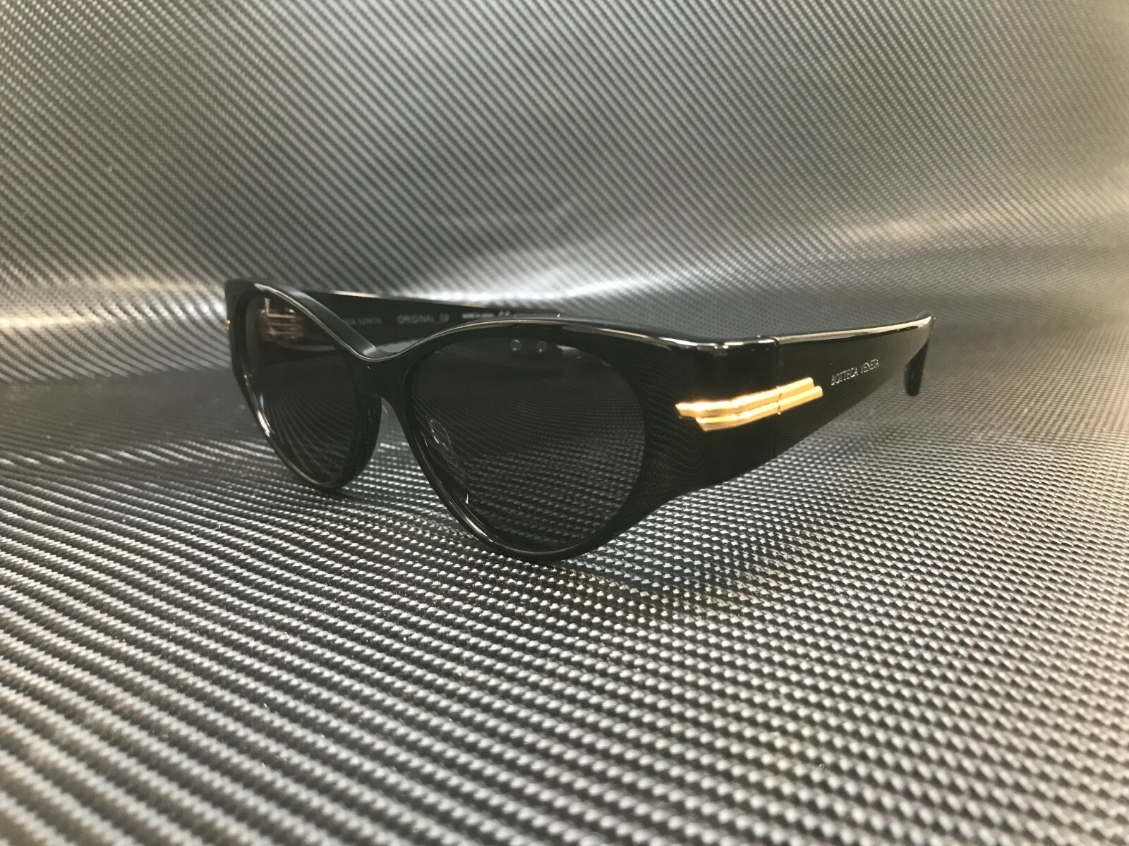 Pre-owned Bottega Veneta Bv1002s 001 Black Women's 55 Mm Sunglasses In Gray