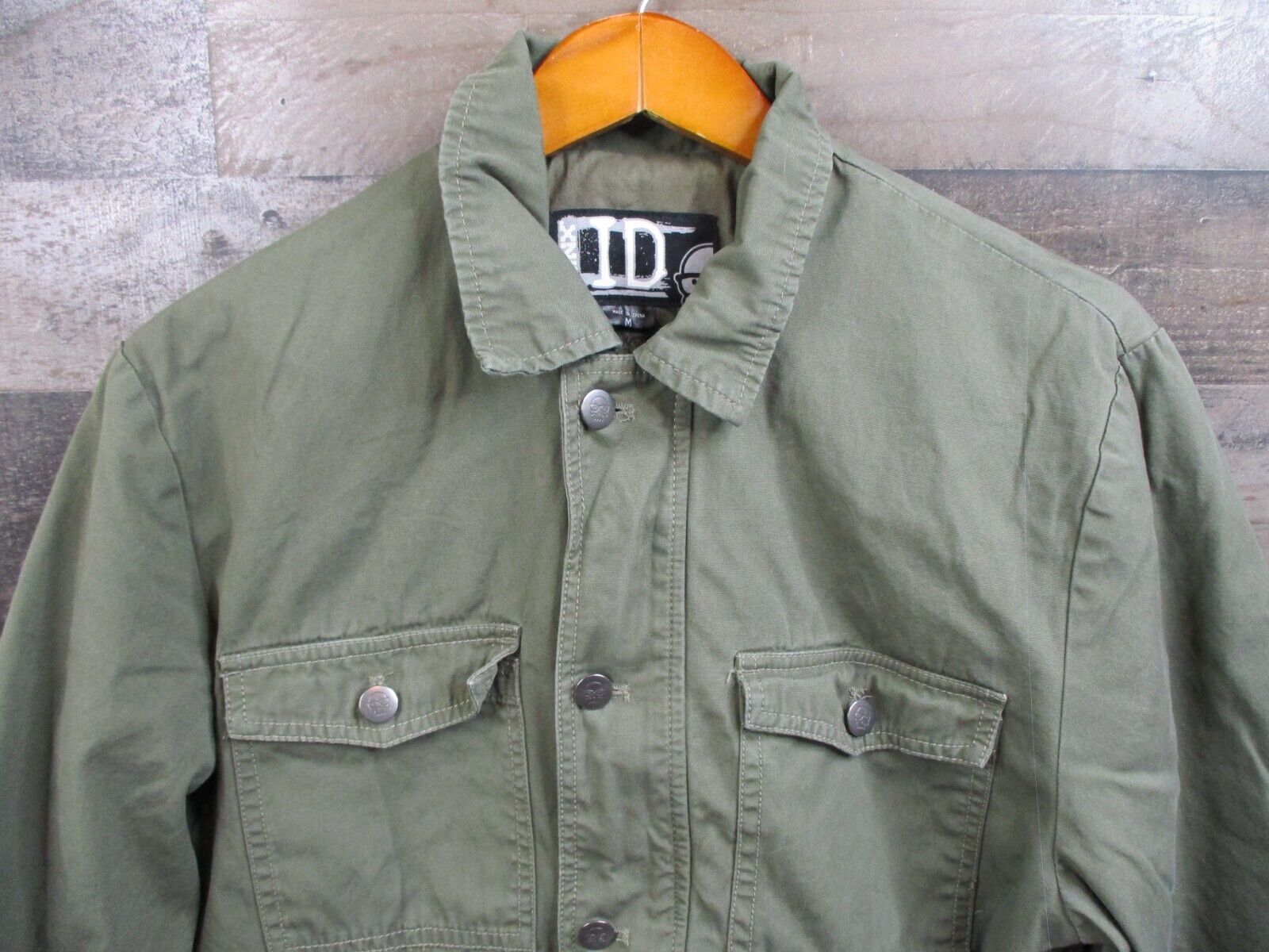Jinx Identity Jacket Mens Medium Green Military Vintage Y2K Utility Full Zip Jinx Identity Jacket Mens Medium Green Military Vintage Y2K Utility Full Zip