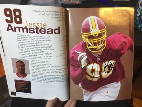 2002 Washington Redskins Signed Autograph Team Program Multiple Player Autos