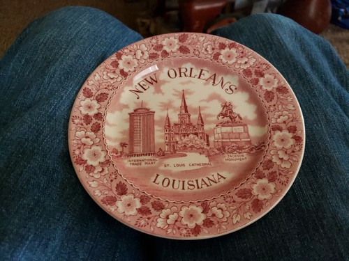 English Staffordshire Plate Jackson Monument New Orleans Louisiana