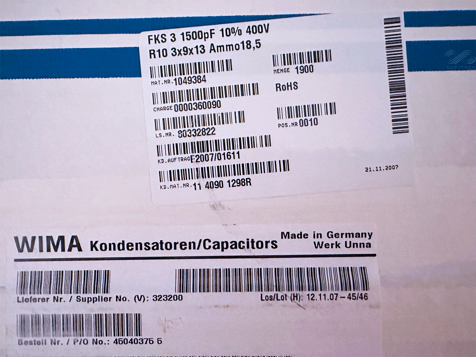 20PCS FKS 3 1500pF WIMA 1.5nF 400V- 250V~ Polyester Film Capacitor 10% PCM 10mm