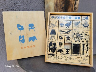 Charles & Ray Eames 19 Piece Rubber Stamps Set Mid-Century Modern Sold Out Rare