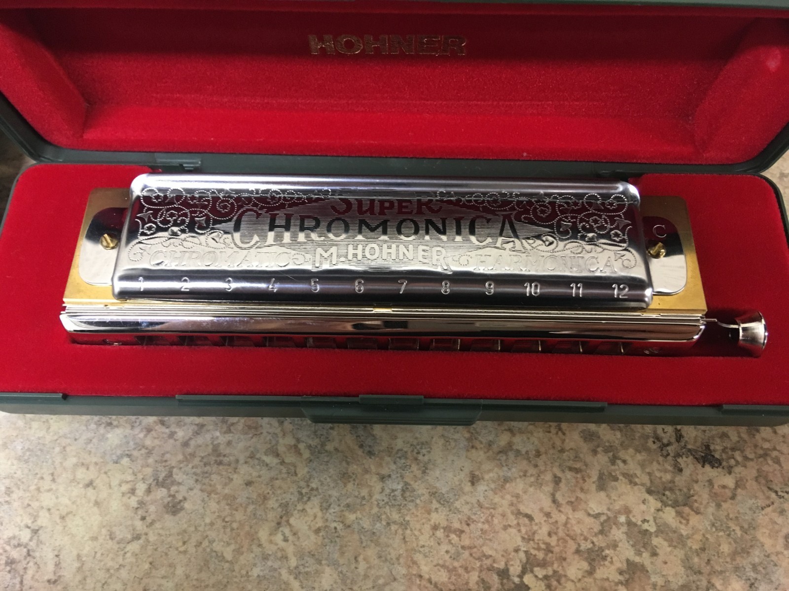 Hohner Super Chromonica 270 Used Harmonica C Plastic Case