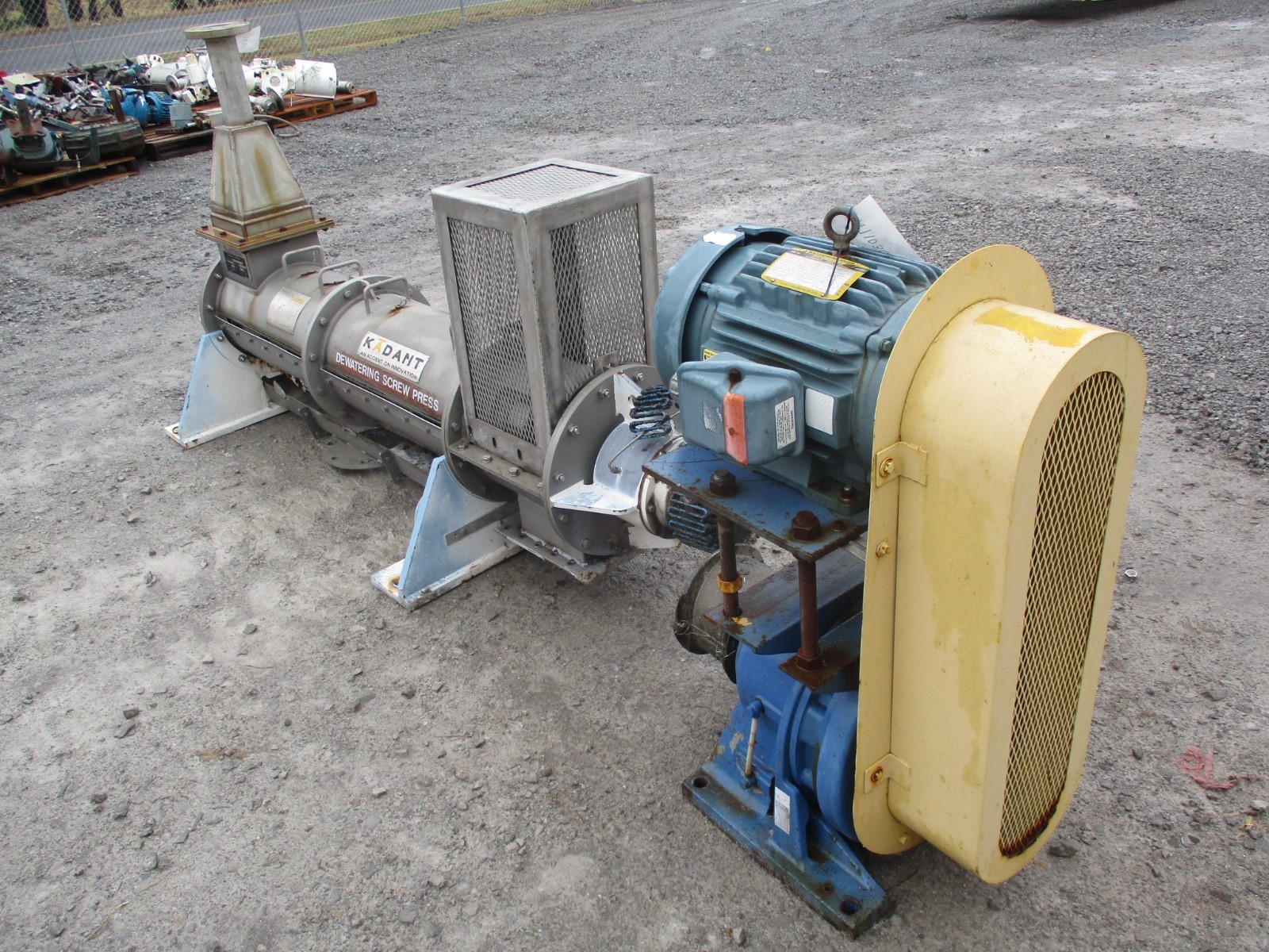 KADANT STAINLESS SCREW PRESS WITH GEAR DRIVE AND MOTOR #1171030C *USED