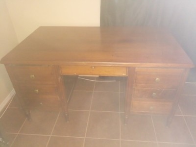 1930's executive desk, walnut - ClemCo., Chicago - Local pickup only