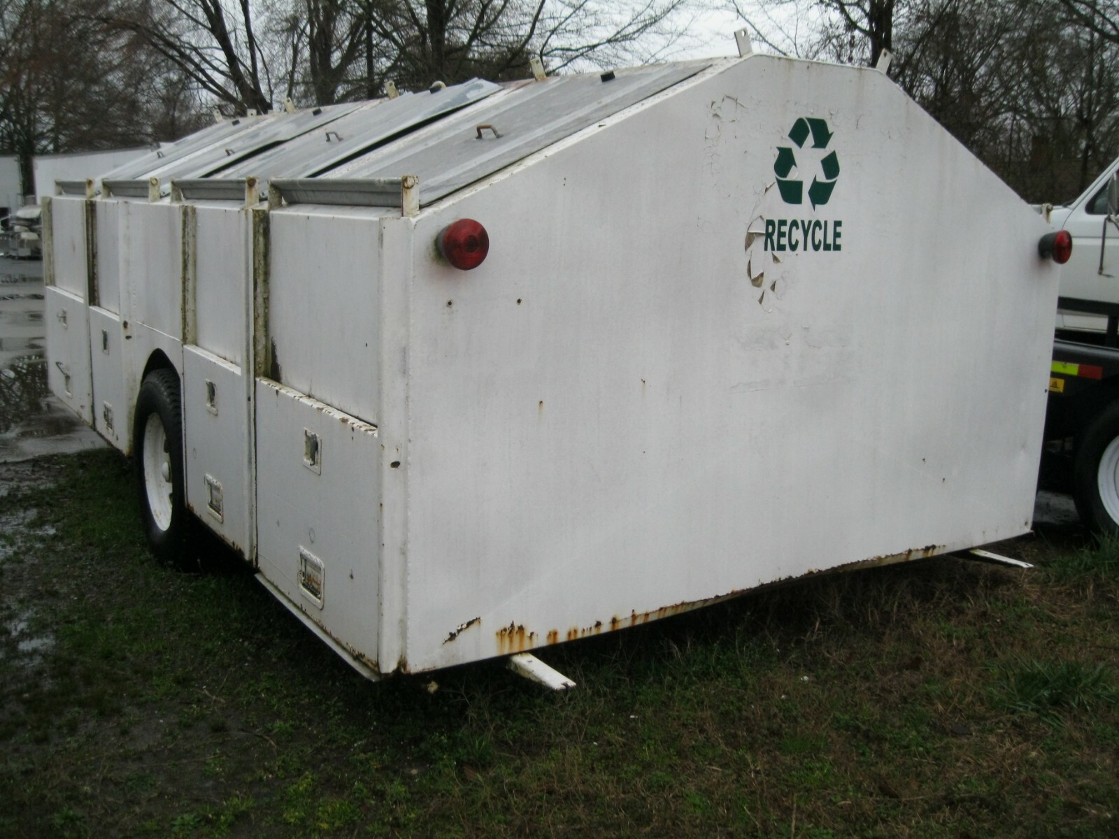 8-Bin Recycling 8 X 14 Covered  Trailer