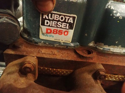 Kubota D850 Diesel Engine RUNS GOOD VIDEO! D950 Tractor Generator