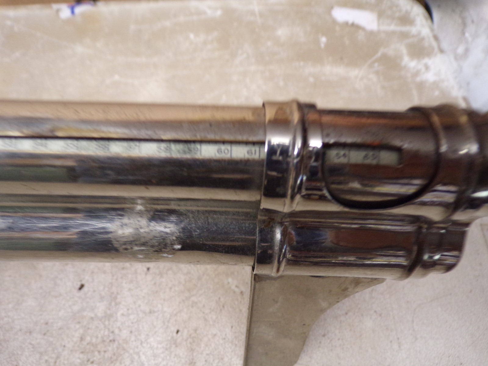 Old Nickel Plated Brass Putnam's Cloth Chart Measuring Tool