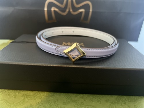 Authentic MCM Belt Blue Silver NWT Retail $330 One Size | eBay