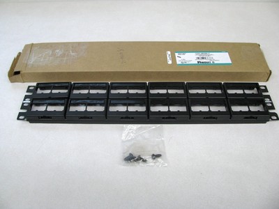 Panduit CPPL48WBLY 48-Port Mini-Com Patch Panel, NOB Missing Labels ~STSI