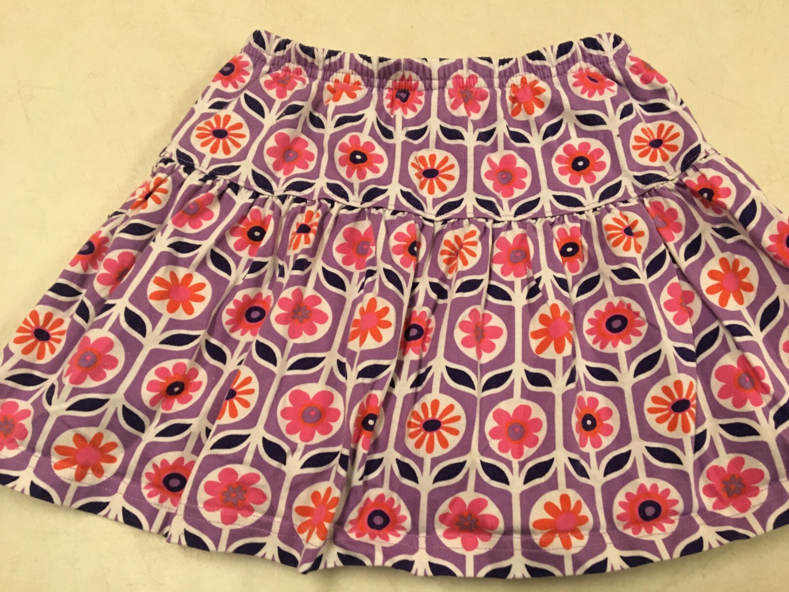 HANNA ANDERSSON  PURPLE  FLORAL KNIT RUFFLE SKORT  GIRLS  120   6   7