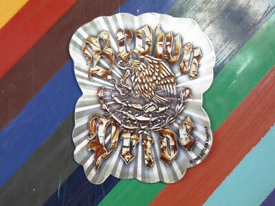 vtg 1990s 2000s Latino vending holo prism sticker Aztlan +