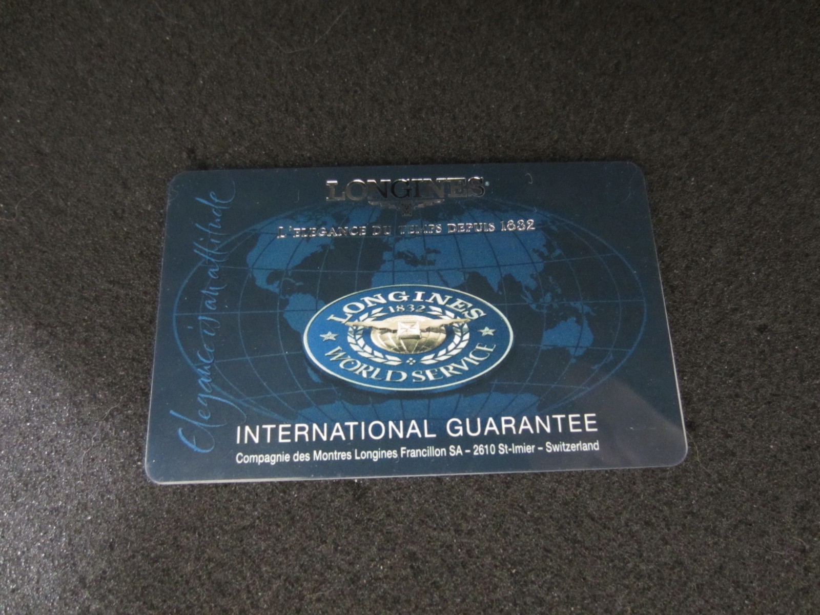 LONGINES International Guarantee + Swatch Group Warranty both unsigned + More