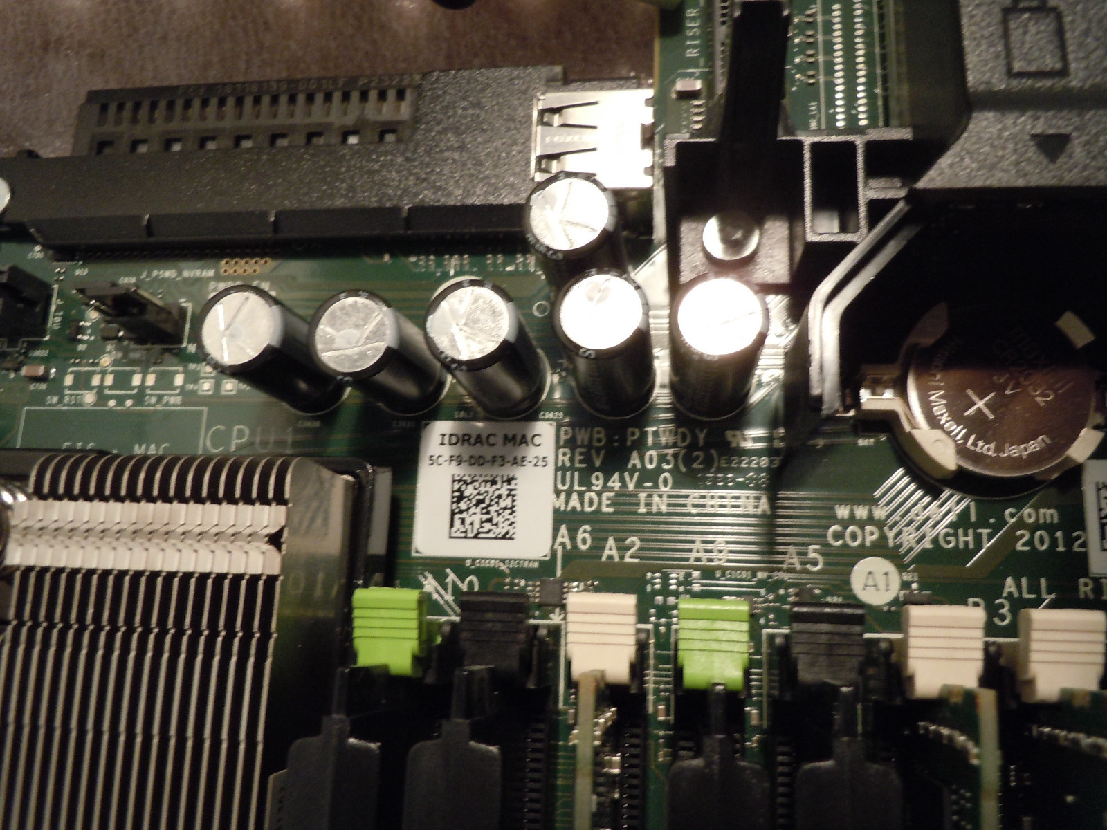 DELL POWEREDGE R720 R720xd MOTHERBOARD JP31P + CPU + RAM + Extras ~TESTED~ IDRAC